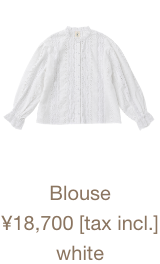 Blouse ¥18,700 [tax incl.] white