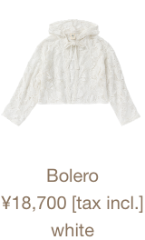 Bolero ¥18,700 [tax incl.] white