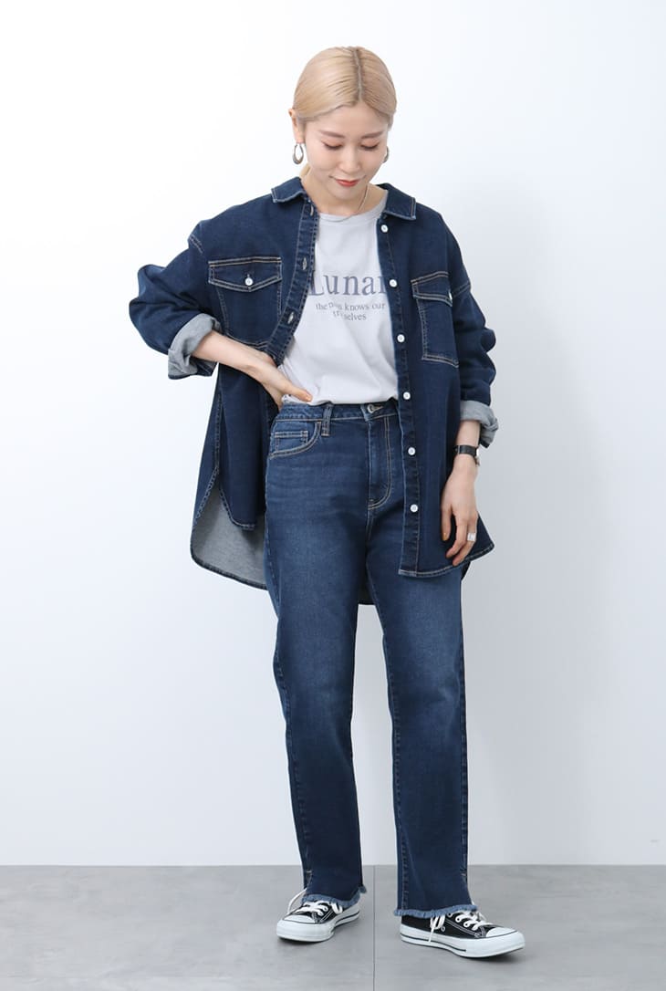 Samansa Mos2 blue 2023 AW ECO DENIM