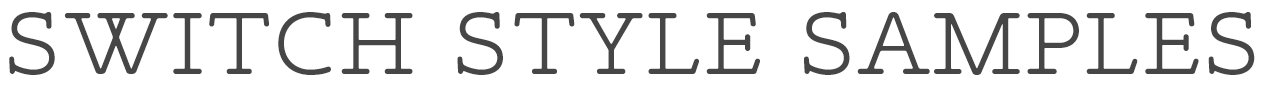 SWITCH STYLE SAMPLES