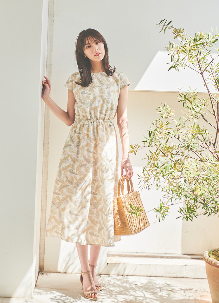 BOTANICAL ONE-PIECE -OFF WHITE-