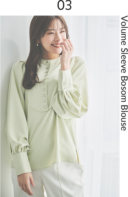 Volume Sleeve Bosom Blouse